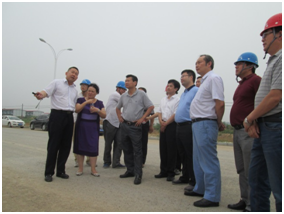 安徽省住建廳副廳長(zhǎng)吳桂和一行蒞臨公司亳州8#還原小區(qū)項(xiàng)目視察指導(dǎo)工作