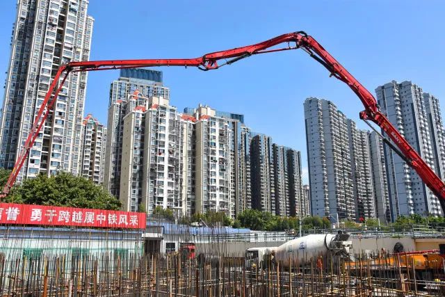 福州市祥坂污水處理廠提標改造項目MBR膜池底板混凝土成功澆筑完成