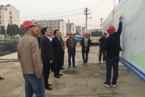 徐州市副市長王維峰一行到徐州市區奎河綜合整治1標項目調研指導