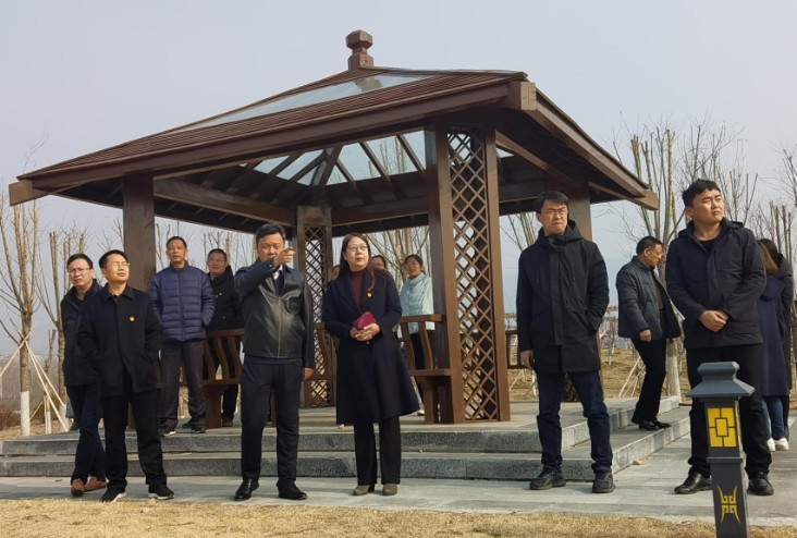 泰安市檔案館調研團到泰城項目芝田河生態修復保護工程調研考察項目建設情況