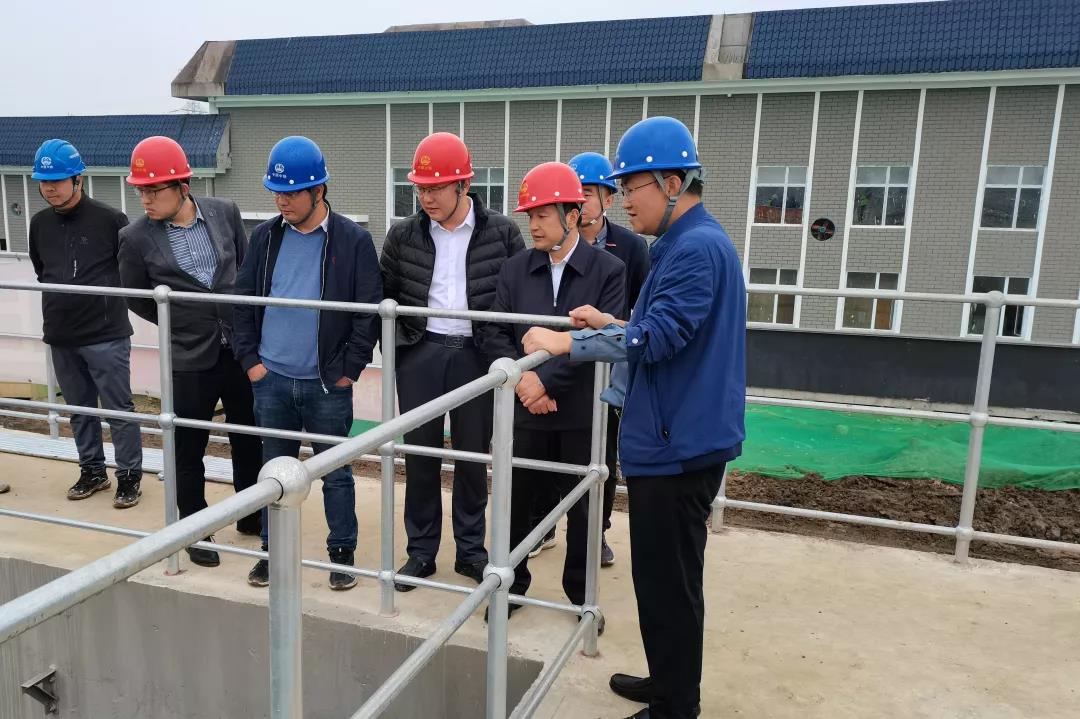 集團公司副總經理謝寶琎一行到沈陽南部三期污水處理廠擴建工程項目檢查指導工作